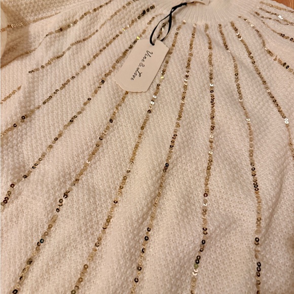 Vine & Love Cream Sweater with Gold Sequins - Picture 4 of 5